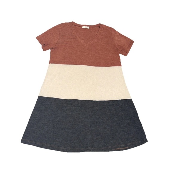 Entro women’s M Shift Dress Color Block Tunic Casual Contemporary Comfy Classic - Picture 1 of 7